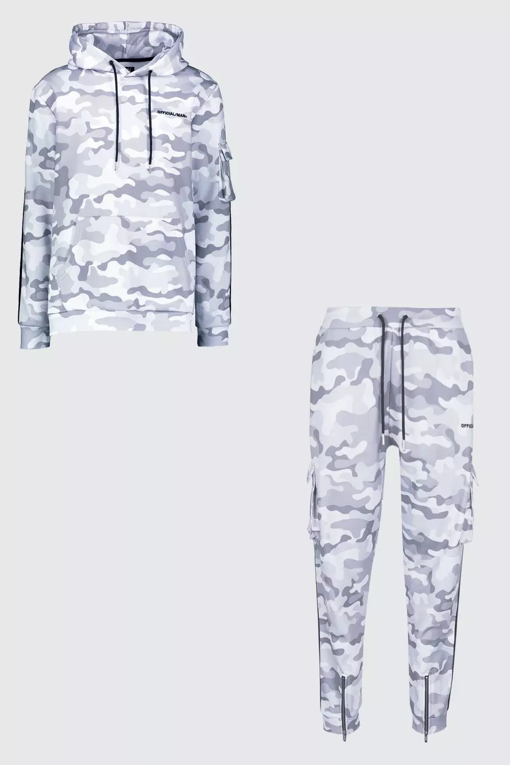 Plus Size Official MAN Camo Tracksuit boohooMAN USA